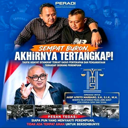 H. Yovie Megananda Santosa, S.H., M.Si. (Waketum DPN PERADI): Taufik Hidayat Ditangkap! Tak Ada Tempat Lari Bagi Pelaku Kekerasan Perempuan